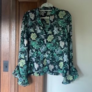 SOLD - Not For Sale 
3 for $20 - Club Monaco semi sheer blouse